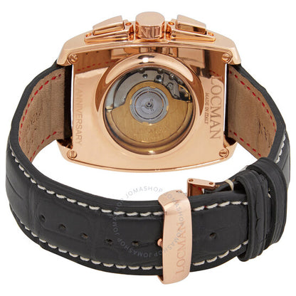 Locman, Panorama Chronograph Automatic Black Dial Men's Watch