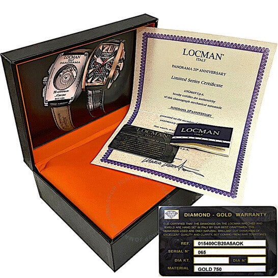 Locman, Panorama Chronograph Automatic Black Dial Men's Watch