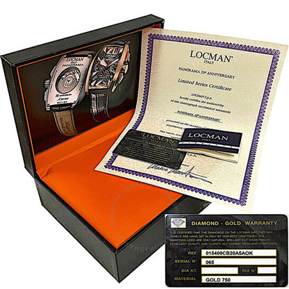 Locman, Panorama Chronograph Automatic Black Dial Men's Watch