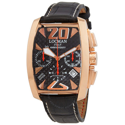 Locman, Panorama Chronograph Automatic Black Dial Men's Watch