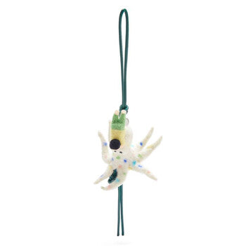 Octopus Charm In Felt and Calfskin