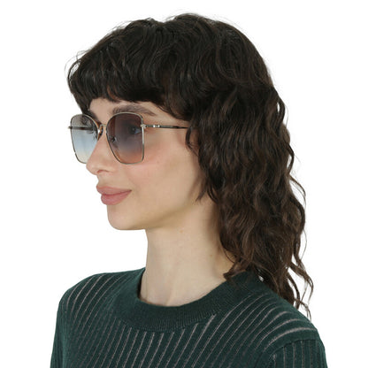 Blue Grey Gradient1 Butterfly Sunglasses