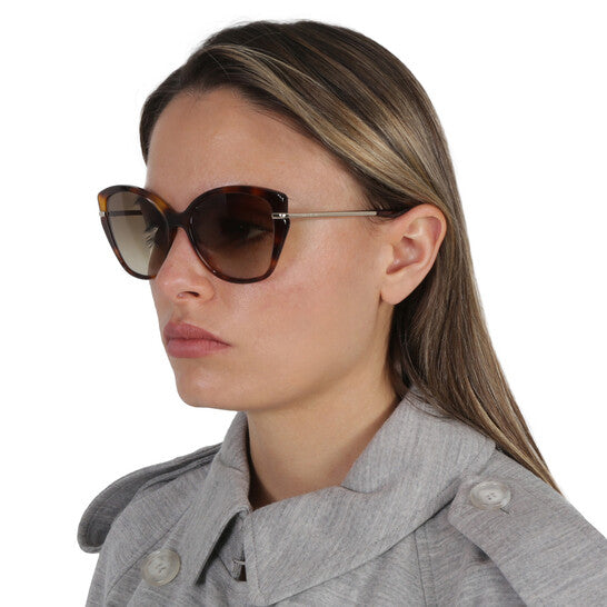 Brown Gradient Butterfly Ladies Sunglasses
