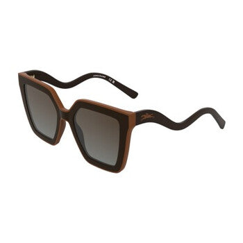 Brown Gradient Irregular Ladies Sunglasses