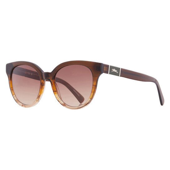 Brown Gradient Round Ladies Sunglasses