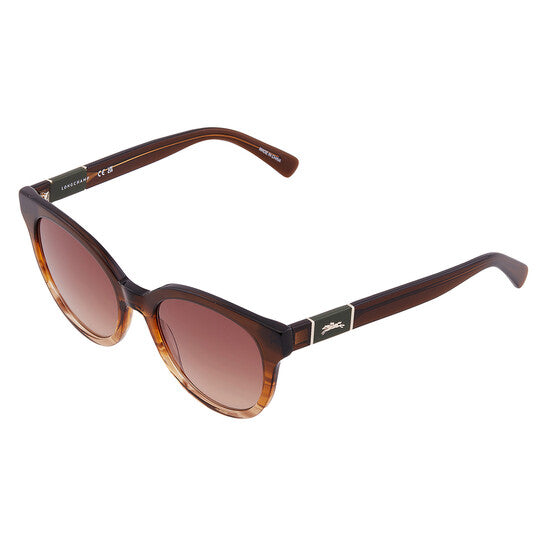 Brown Gradient Round Ladies Sunglasses