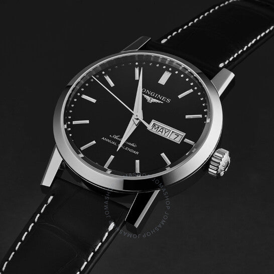 ساعة لونجين ١٨٣٢ أوتوماتيكية كرونومتر للرجال بمينا أسود