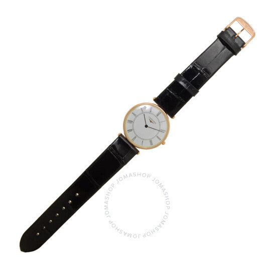 ساعة لونجين أغاسيز كوارتز بمينا بيضاء للسيدات