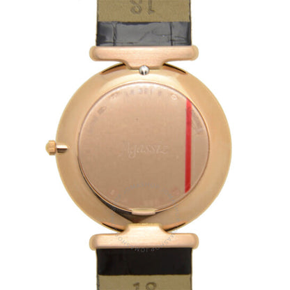 ساعة لونجين أغاسيز كوارتز بمينا بيضاء للسيدات