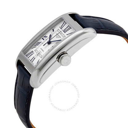 Longines, Automatic Silver Dial Blue Leather Men's Watch