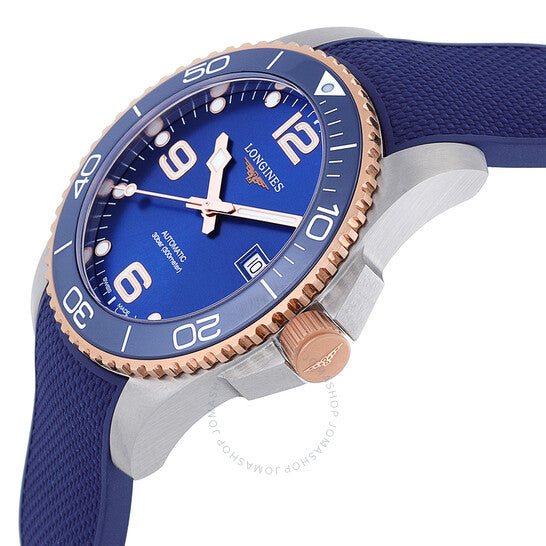 لونجين كونكويست ساعة رجالية أوتوماتيكية بمينا أزرق