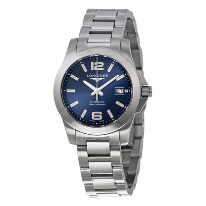 Longines, Conquest Automatic Blue Dial Stainless Steel Ladies Watch
