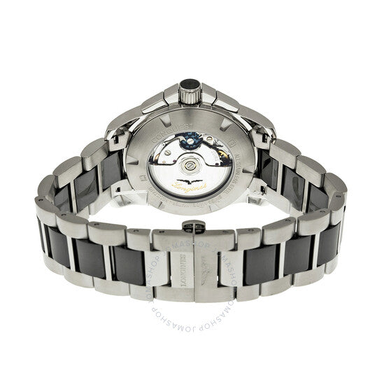 ساعة لونجين كونكويست أوتوماتيكية كرونوغراف بمينا سوداء للرجال