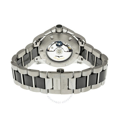 ساعة لونجين كونكويست أوتوماتيكية كرونوغراف بمينا سوداء للرجال