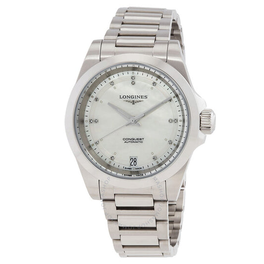 لونجين، ساعة كونكويست أوتوماتيكية مرصعة بالألماس للسيدات