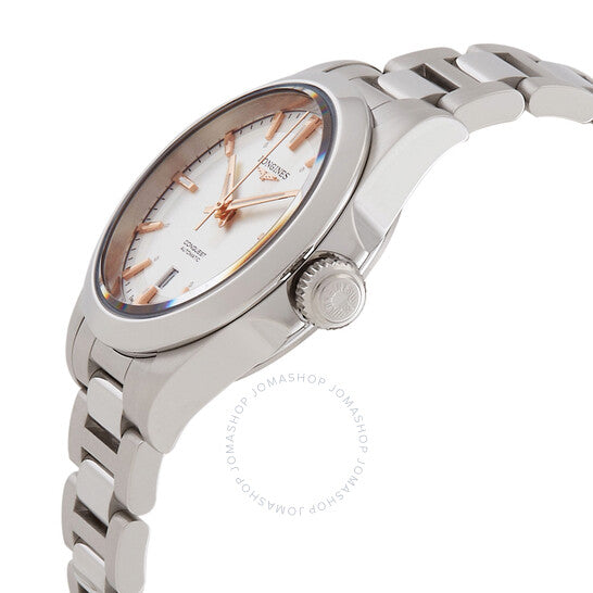 لونجين، ساعة كونكويست أوتوماتيكية بمينا فضي للسيدات