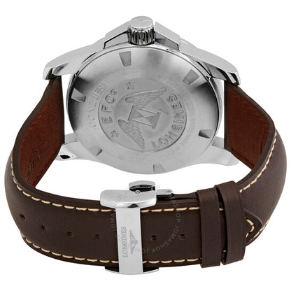 لونجين كونكويست ساعة رجالية أوتوماتيكية بمينا فضي