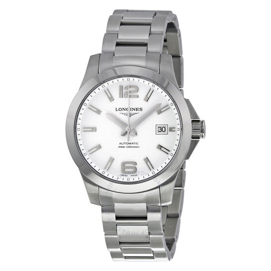 Longines, Conquest Automatic White Diail Stainless Steel Men's Watch