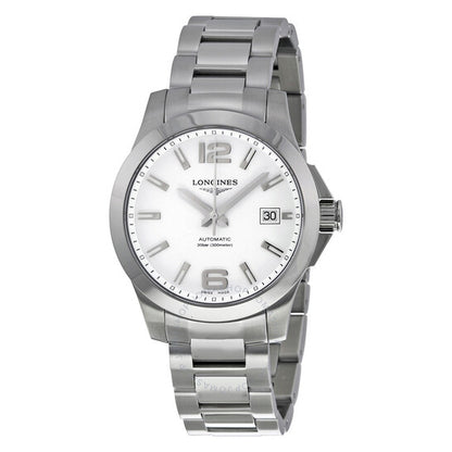 Longines, Conquest Automatic White Diail Stainless Steel Men's Watch
