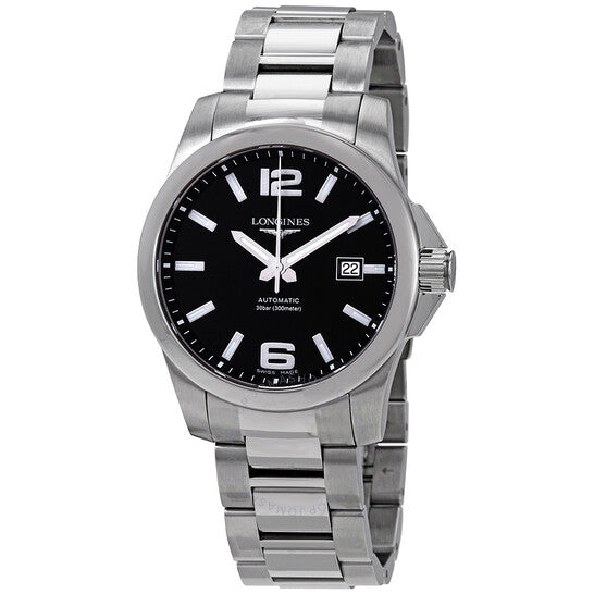 Longines, Conquest Black Dial Automatic Men's 41mm Watch