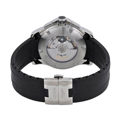 Longines, Conquest Black Dial Chronograph Black Rubber Men's Watch