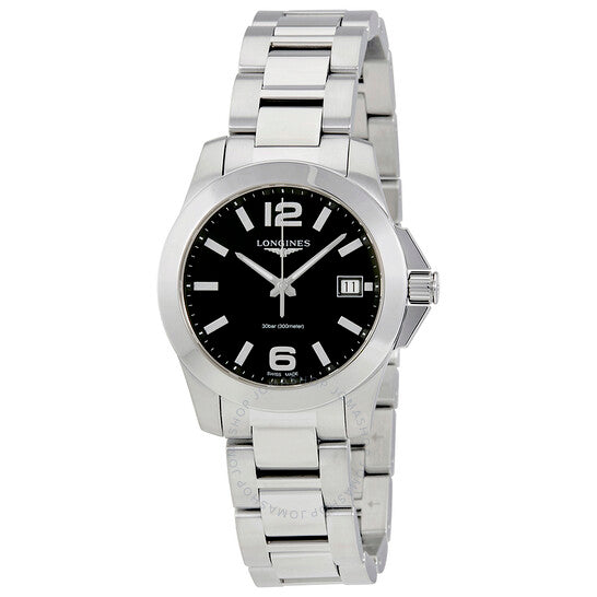 لونجين، ساعة كونكويست للسيدات بمينا أسود