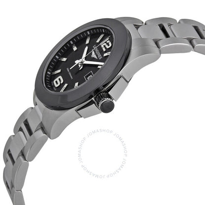 Longines, Conquest Black Dial Stainless Steel Ladies Watch L32574566