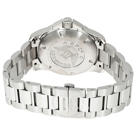 Longines, Conquest Black Dial Stainless Steel Men's 43mm Watch