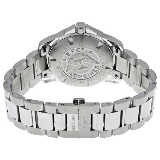 Longines, Conquest Black Dial Stainless Steel Men's Watch