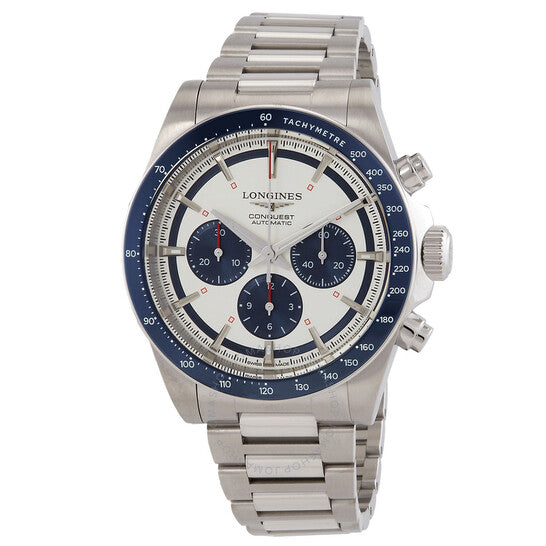 Longines, Conquest Chronograph Automatic Silver Dial Men's Watch