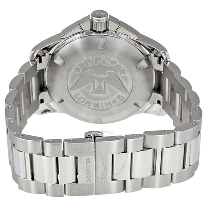 ساعة لونجين كونكويست أوتوماتيكية كرونوغراف بمينا سوداء للرجال