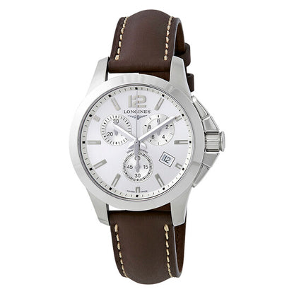 Longines, Conquest Chronograph Silver Dial Men's Watch