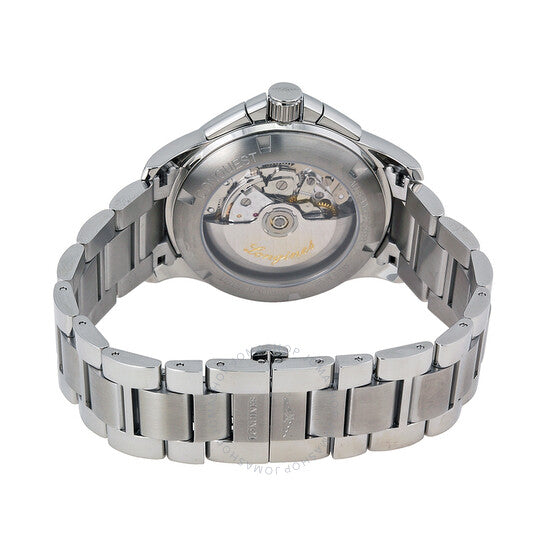 لونجين كونكويست كرونوغراف مينا فضية ستانلس ستيل للرجال