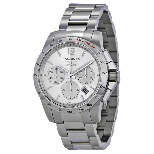 Longines, Conquest Chronograph Silver Dial Stainless Steel Men's Watch L27434766
