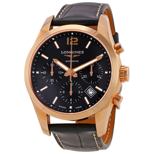Longines, Conquest Classic Black Dial Men's Chronograph Watch L27868563