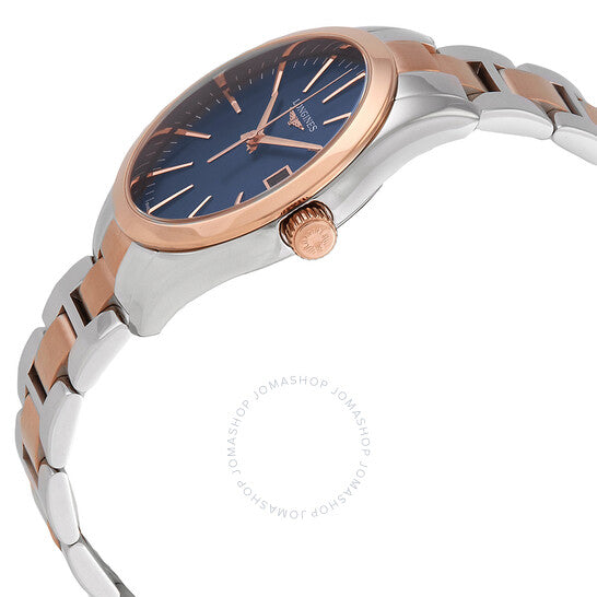 ساعة لونجين كونكويست كلاسيك كوارتز بمينا زرقاء للسيدات