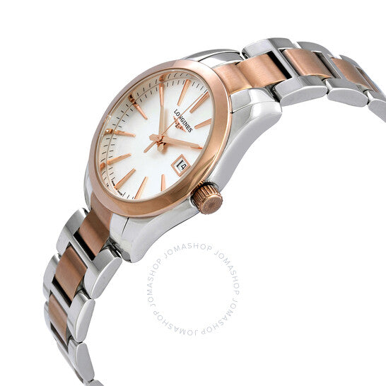 ساعة لونجين كونكويست كلاسيك كوارتز بمينا فضي للسيدات