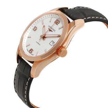 لونجين، ساعة كونكويست كلاسيك أوتوماتيكية للرجال بمينا فضي