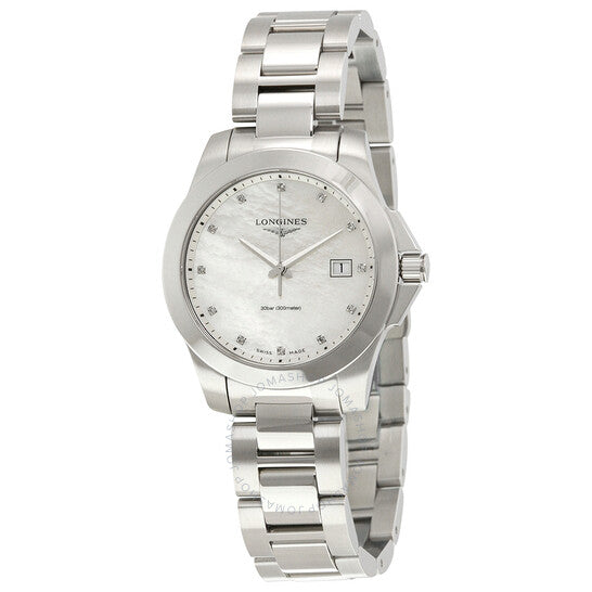 Longines, Conquest Mother of Pearl Dial Ladies Watch