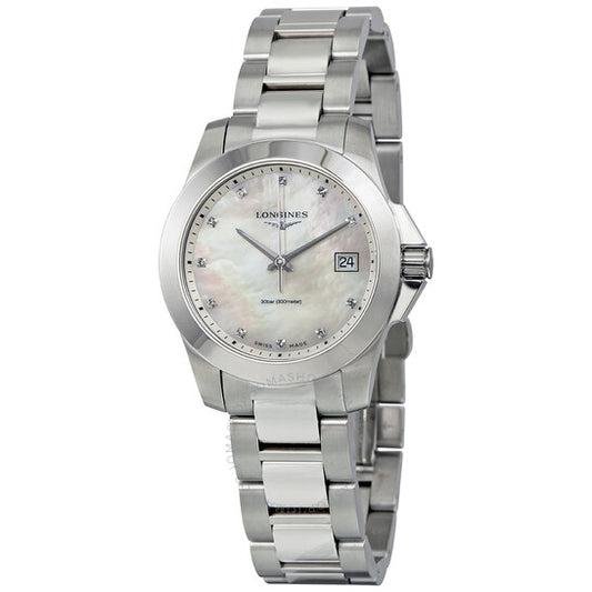 Longines, Conquest Mother of Pearl Dial Ladies Watch