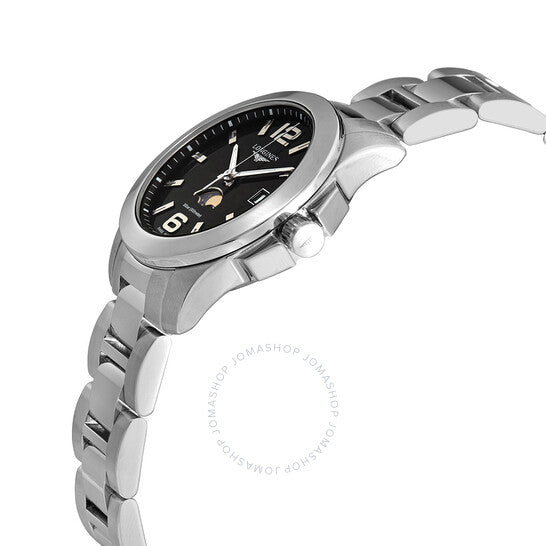 Longines, Conquest Quartz Black Dial Ladies Watch