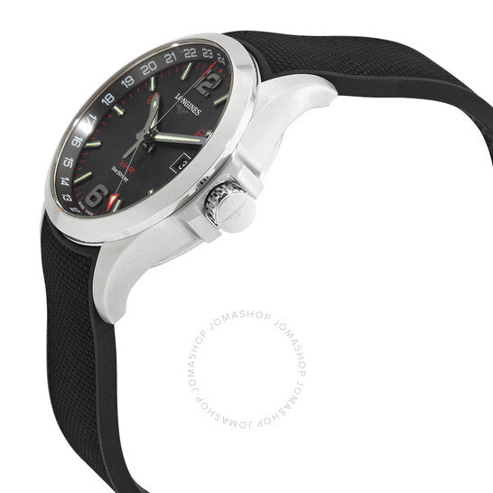 لونجين، ساعة كونكويست كوارتز للرجال بمينا أسود