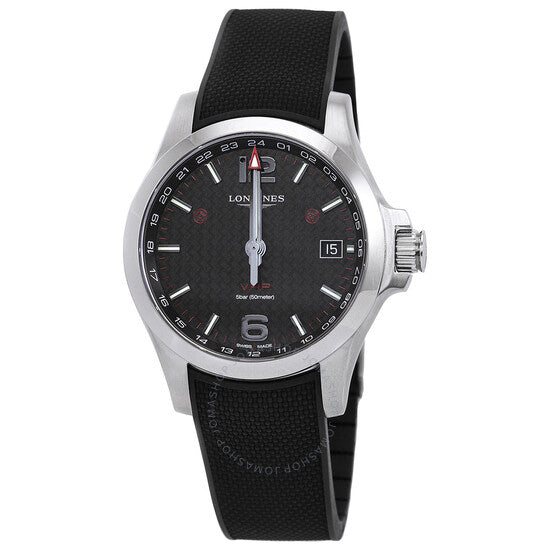 Longines, Conquest Quartz Black Dial Watch