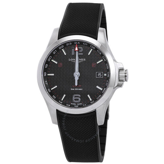 Longines, Conquest Quartz Black Dial Watch