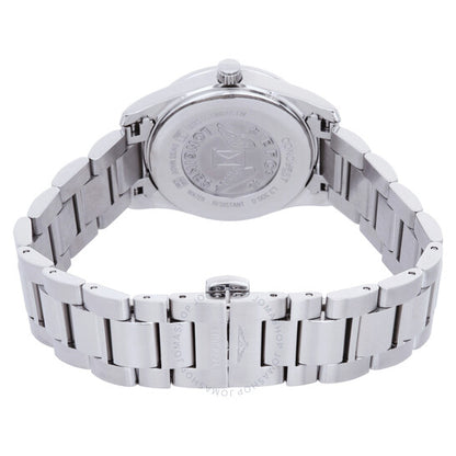 ساعة لونجين كونكويست كوارتز ماسية بمينا سوداء للسيدات