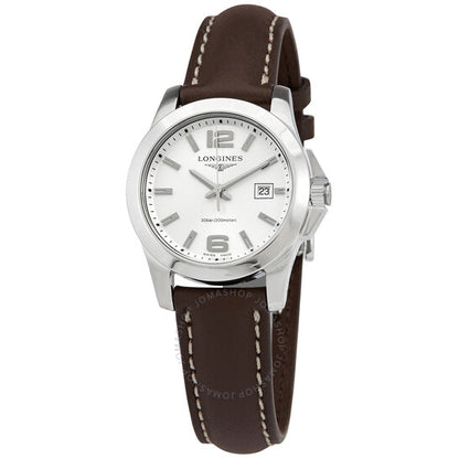 Longines, Conquest Quartz Silver Dial Ladies Watch
