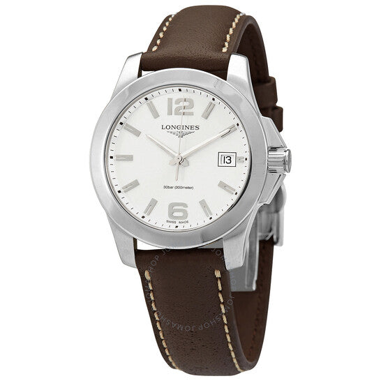 Longines, Conquest Quartz Silver Dial Ladies Watch