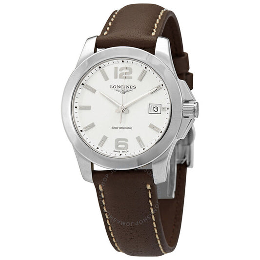 Longines, Conquest Quartz Silver Dial Ladies Watch
