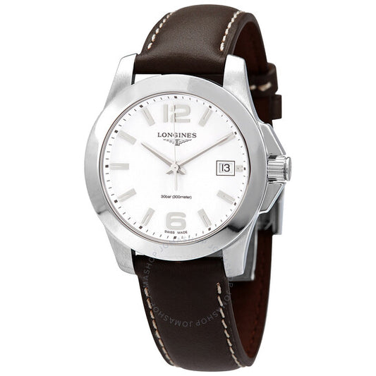 Longines, Conquest Quartz White Dial Ladies Watch