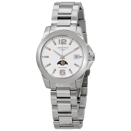 Longines, Conquest Quartz White Dial Ladies Watch
